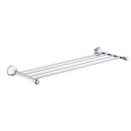 PLATO Roman Towel Rack Brass Chrome Finish Silver, 6027-image-77