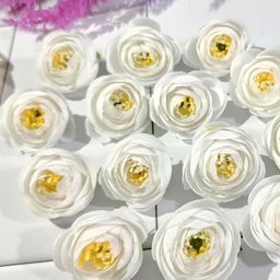 Nutts White 10 Pieces Peony Artificial Flower-16