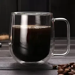 We3 Transparent Solid Glass Matte Cups Set of Cups and Mugs image 5