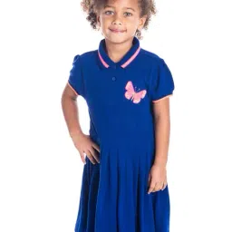 Cherry Crumble By Nitt Hyman Kids Royal Blue Half Sleeves Dress-image-64