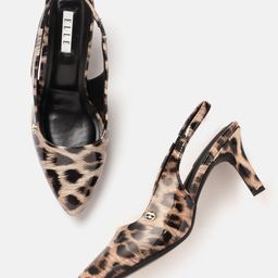 ELLE Women Abstract Printed Slim Heel Mules-52