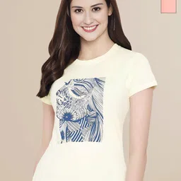 Mast & Harbour Women Typography 2 Printed Applique T-shirt-picture-8