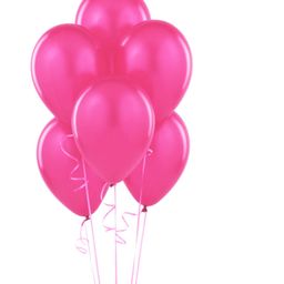 Balloon Junction Metallic Balloons Pack of 50 - Dark Pink / Hot Pink-image-2