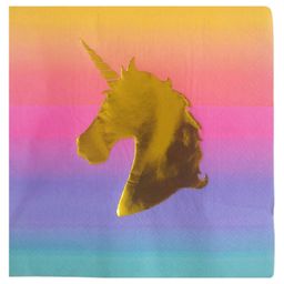 Party Anthem Gold Foil unicorn Paper Napkins 40 Sheets - Multicolour-25