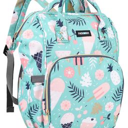 PACKNBUY Diaper Bag Backpack Fun Print Multiuse Travel Baby Bag  Blue-picture-12