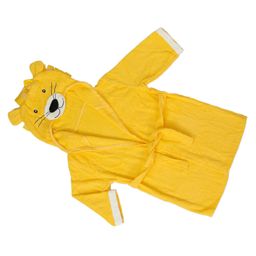 Thread Fairy Lion Bath Robe Tiger Print - Yellow-image-99