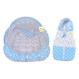 Kwitchy Baby Mattress with Net & Sleeping Bag Luxury Bedding Set Baby Boy's & Baby Girl's (Blue)-17