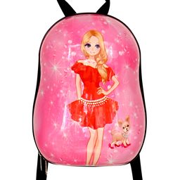D Paradise Hard-Case Standing Girl Print Backpack  - 13 Inches-image-16