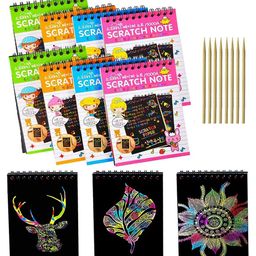 ADKD Scratch book for Kids For Birthday Return Gifts For Kids pack of 8- Color May Vary-image-72