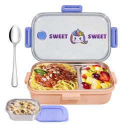 Bunie Unicorn Theme Insulated Lunch Box with Spoon & 1 Small Soup Bowl-image-21