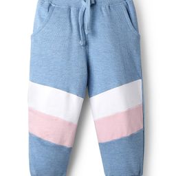 Babyhug Terry Cotton Knit Full Length Cut & Sew Lounge Pant - Light Blue-picture-42