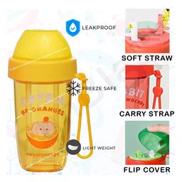 FunBlast Tumbler with Lid and Straw - Pack of 1 Random Color image 2