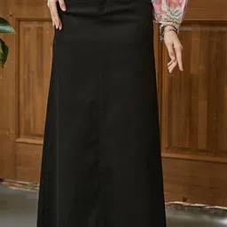 Tripursundari Fashion A-Line Maxi Denim Skirt-picture-25