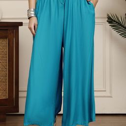 Valles365 by S.C. Women Flared Ethnic Palazzos-37