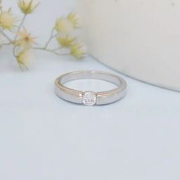 Ornate Jewels 925 Silver 0.5 Carat American Diamond Engagement Solitaire Ring for Women-image-81