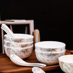 Goodhomes White Bone China Soup Bowl Set - Set of 12 (280 ml)-picture-32
