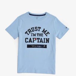 Tommy Hilfiger Kids Blue Printed Regular Fit T-Shirt-picture-11