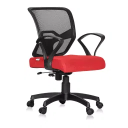 Da URBAN Graco Red Mid Back Revolving Mesh Ergonomic Chair for  Home & Office-picture-26