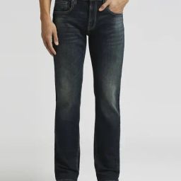Pepe Jeans Dark Indigo Blue Cotton Regular Fit Jeans-image-96
