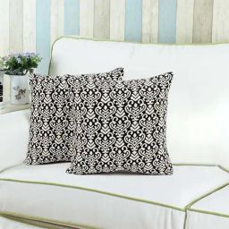 Saral Home Black & White Cotton Cushion Covers - Set of 2-image-67