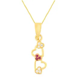 Malabar Gold and Diamonds 22k Gold Heart Pendant without Chain for Women-picture-8