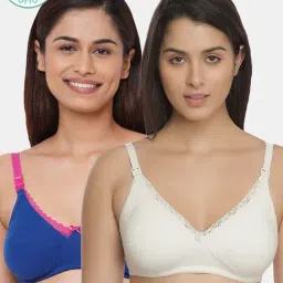Inner Sense Multicolored Non Wired Non Padded Nursing Bra (Pack Of 2)-image-8