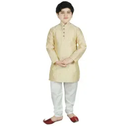 SG Yuvraj Kids Beige & White Printed Kurta with Pyjama-picture-27