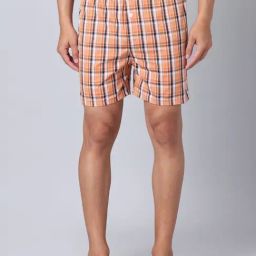 Urban Scottish Orange Regular Fit Checks Boxers-picture-33
