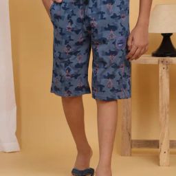 Sweet Dreams Boys Blue Printed Shorts-image-83