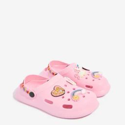 Yellow by Westside Pink Applique-Detailed Perforated Clogs-image-44