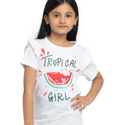 Under Fourteen Only Kids White Printed Top-image-30