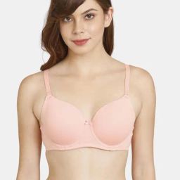 Rosaline by Zivame Light Pink Padded Bra-image-5