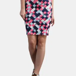 N-Gal Pink Checks Skirt-image-42