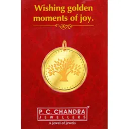 P.C. Chandra Jewellers 22k (916) 10gm Yellow Gold Kalpavriksha Coin Pendant-image-98