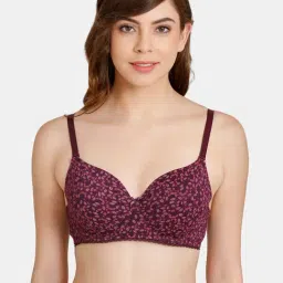 Rosaline by Zivame Purple Printed Half Coverage T-Shirt Bra-picture-32