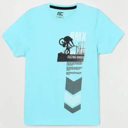 Fame Forever by Lifestyle Sky Blue Printed T-Shirt-image-93