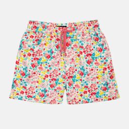 Kiddopanti Kids White Floral Print Shorts-image-34