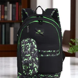 ECHOBOOMERS Unisex Camouflage Print Water Resistant Backpack with Pouch & Bottle Holder-17