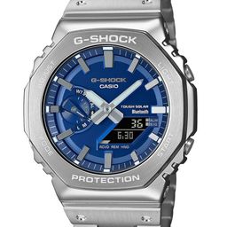 CASIO Men Dial & Stainless Steel Cuff Straps Analogue and Digital Chronograph Solar Powered Watch G1563-4