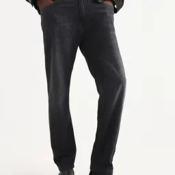 Rare Rabbit Black Cotton Regular Fit Solid Jeans-picture-15