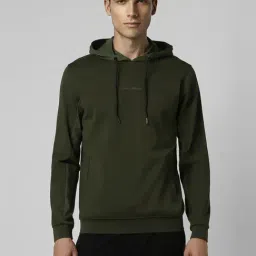 Van Heusen Green Regular Fit Printed Hooded Sweatshirt-picture-15
