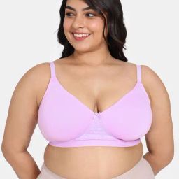 Zivame Light Purple Half Coverage Wireless Minimizer Bra-image-99