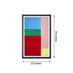 999store Multicolor Abstract Printed Canvas Painting image 5