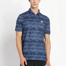 Adidas Blue Regular Fit Printed Sports Polo-image-41