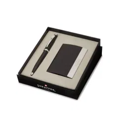 Sheaffer 100 G9338 Glossy Black with Chrome Trim Ball Pen with Card Holder, WP33937-picture-15