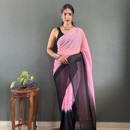 KAYOMMI Ombre Pure Georgette Ready to Wear Saree-image-57