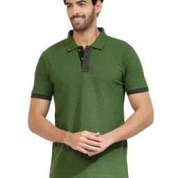 Kalt Green Regular Fit Polo T-Shirt-picture-6