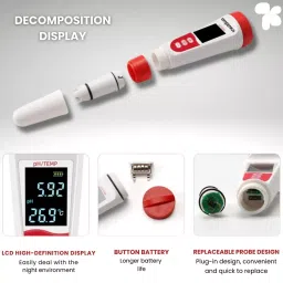 AMPEREUS Digital Display Battery Powered 4 in 1 TDS Meter for Water Testing image 2