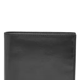 Fossil Black Solid Leather Bi-Fold Wallet-15