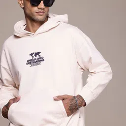 The Roadster Life Co. Typography Printed Hooded Relaxed Fit Sweatshirt-image-67